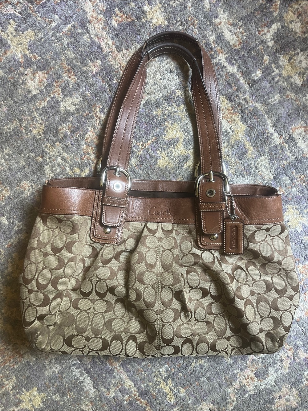 2009 Y2K Coach SoHo Tote, Brown Signature C Canvas